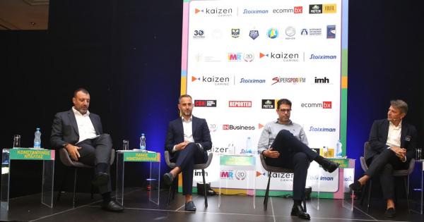O κ. Πάνος Κωνσταντόπουλος, Αντιπρόεδρος της Stoiximan, κατά τη διάρκεια συμμετοχής του σε πάνελ του 5ου Cyprus Sports Management and Sports Marketing Conference.